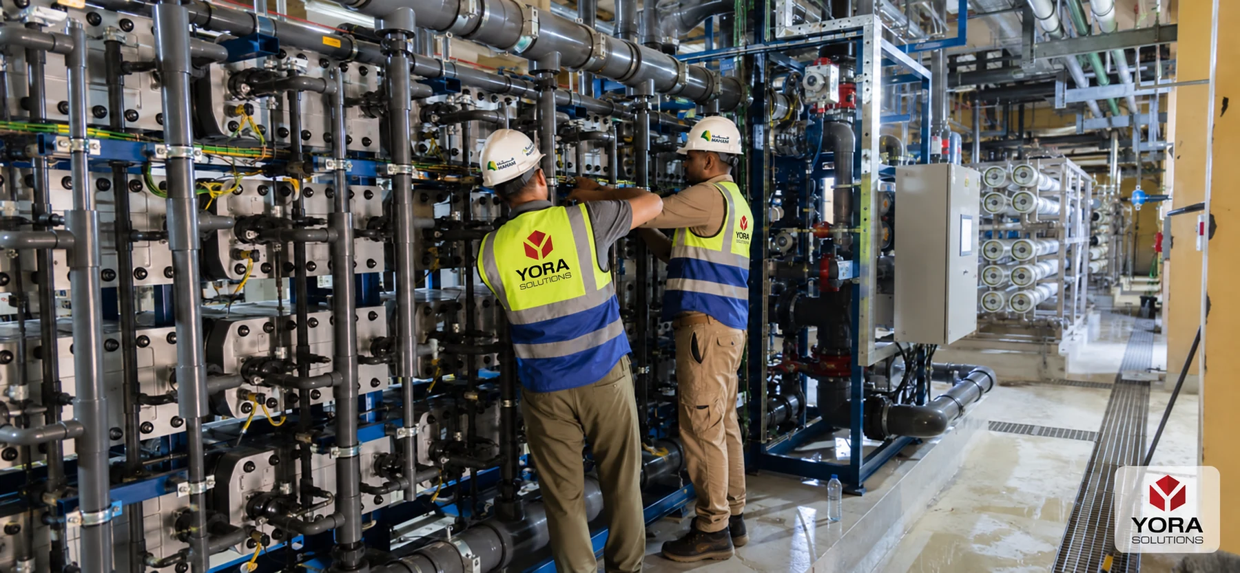 Project team working on the EDI system at Al Quds Thermal Plant, Iraq