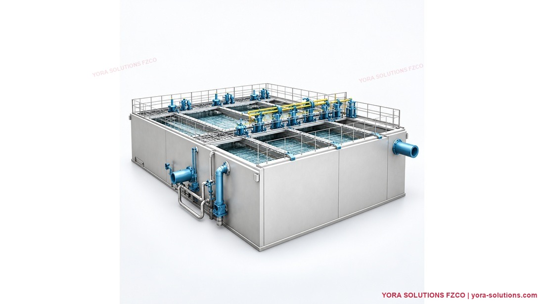Packaged process-water treatment unit presented by YORA Solutions FZCO.