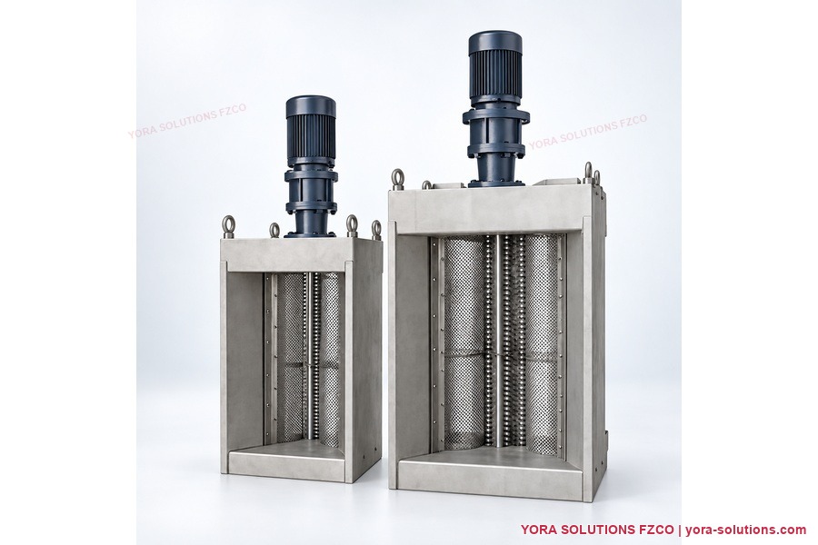 Parallel mechanical screening units presented by YORA Solutions FZCO.