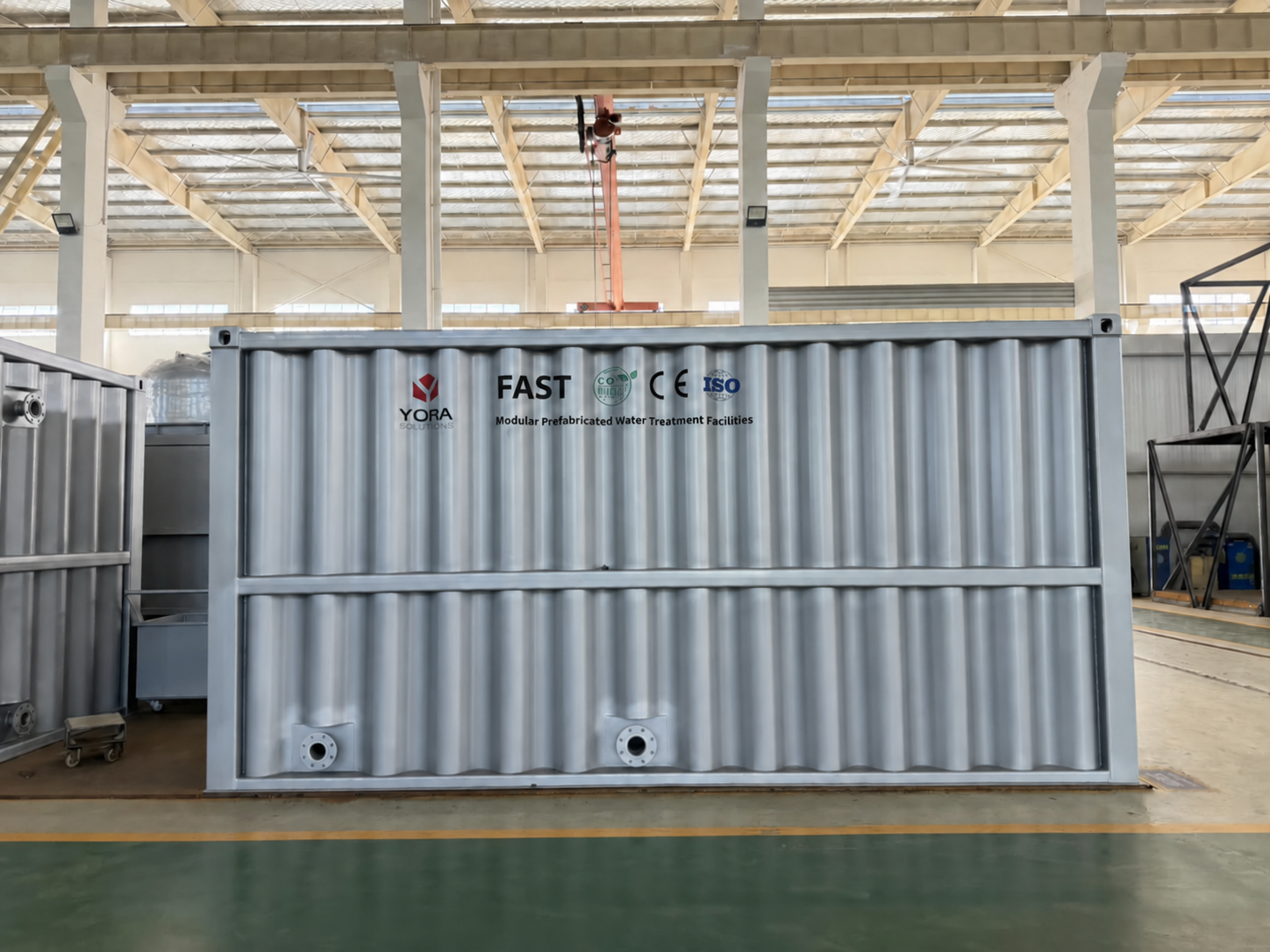 FAST modular process tank for the Abu Dhabi Duck Pond project at the factory